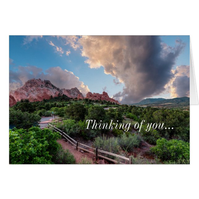 Colorado Sleeping Giant Sunrise Thinking of U Card (Front Horizontal)