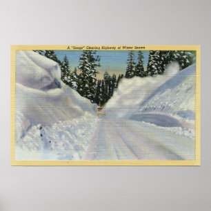 Colorado "Snogo" Snow Plough Clearning Winter Poster
