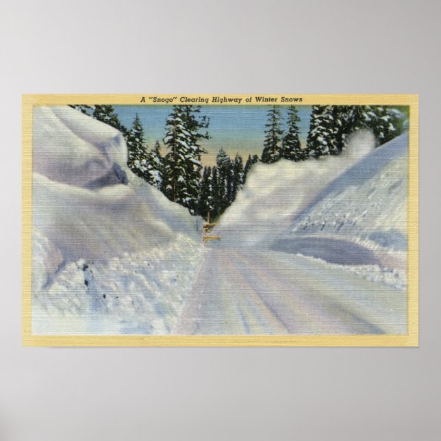 Colorado "Snogo" Snow Plough Clearning Winter Poster (Front)