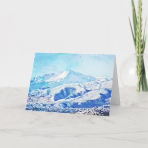 Colorado Snow Mountains Blank Note Card