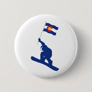 Colorado Snowboard Flag 6 Cm Round Badge