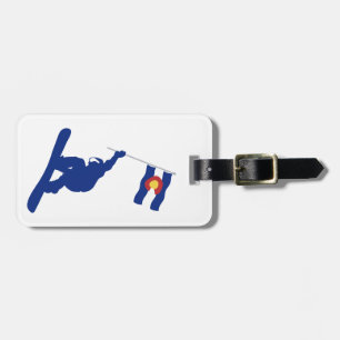 Colorado Snowboard Flag Luggage Tag
