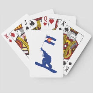Colorado Snowboard Flag Playing Cards