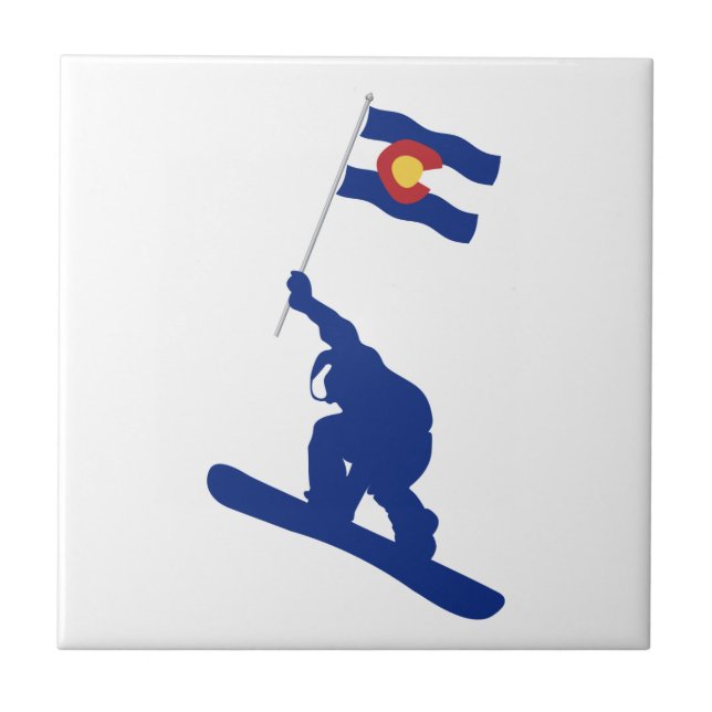Colorado Snowboard Flag Tile (Front)