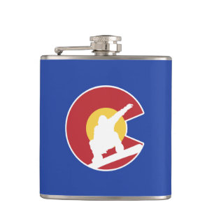 Colorado Snowboard Hip Flask