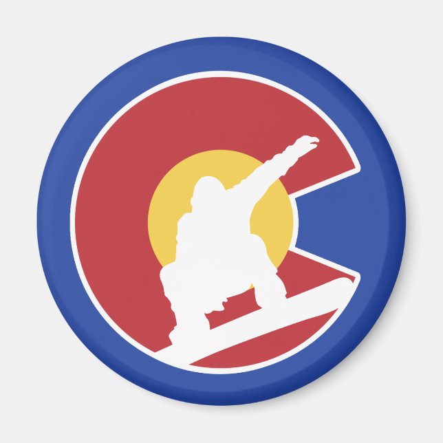 Colorado Snowboard Magnet (Front)