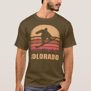 Colorado Snowboarding Vintage CO Snow Boarder Retr T-Shirt