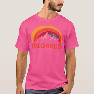 Colorado Souvenir Hiking Mountains Sunset Vintage T-Shirt
