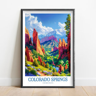 Colorado Springs Art - Pikes Peak Print - Garden 