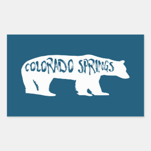 Colorado Springs Bear Rectangular Sticker