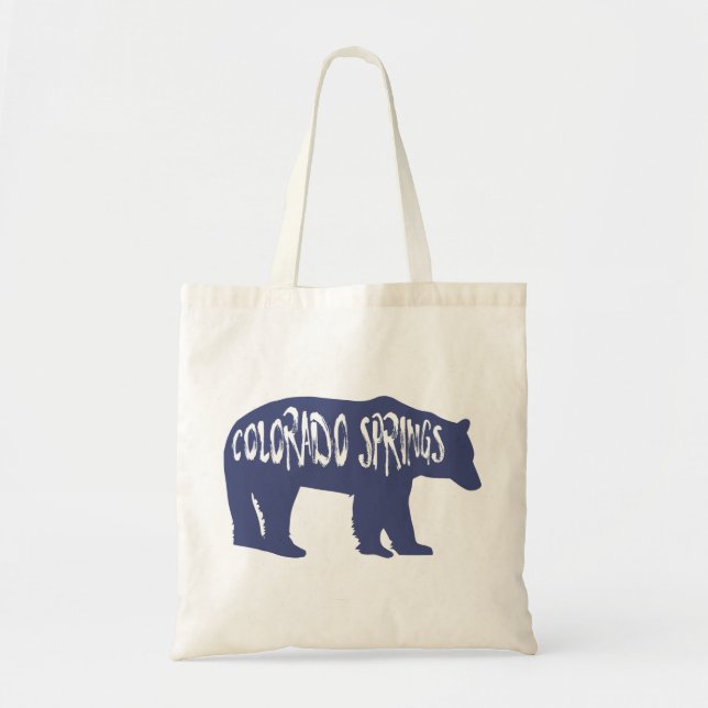 Colorado Springs Bear Tote Bag (Front)