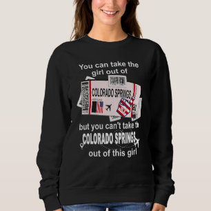 Colorado Springs Boarding Pass Colorado Springs Gi Sweatshirt