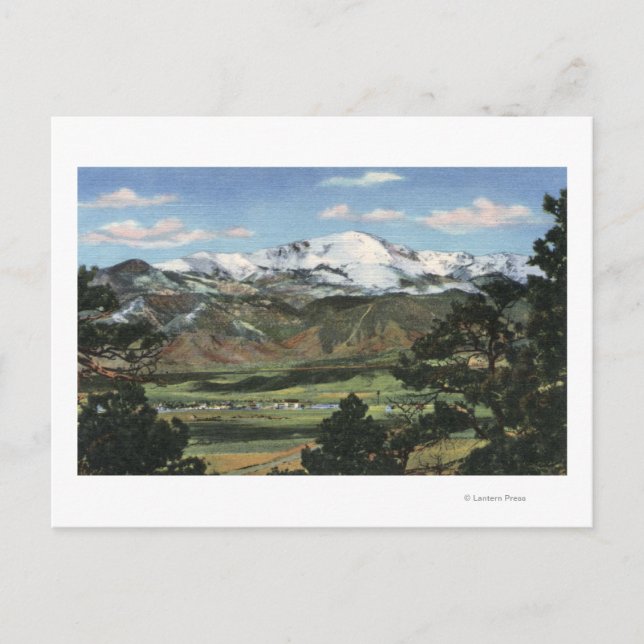 Colorado Springs, CO - Pikes Peak Postcard (Front)