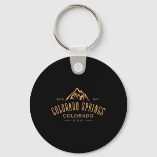 Colorado Springs Colorado Awesome Mountain Design Key Ring