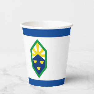 Colorado Springs (Colorado) city flag paper cups