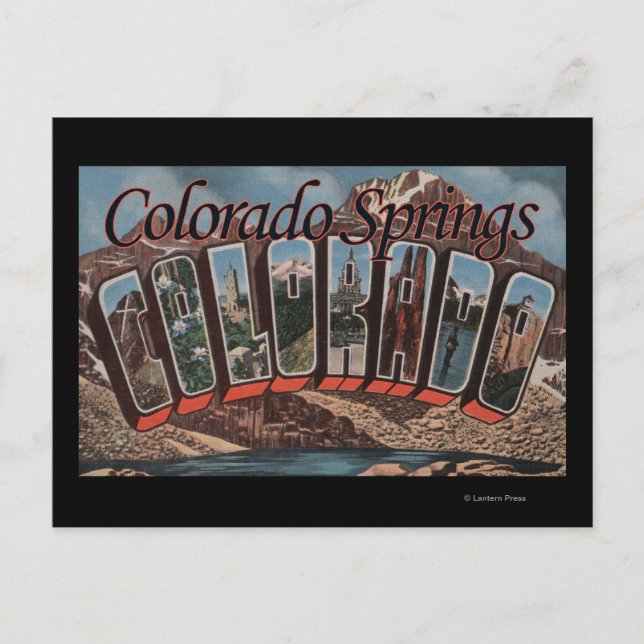 Colorado Springs, Colorado - Large Letter Scenes Postcard (Front)