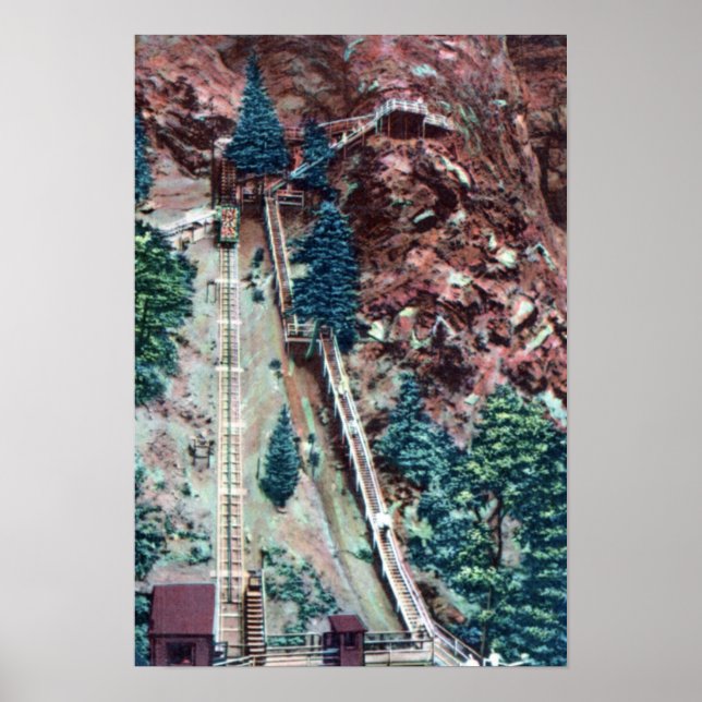 Colorado Springs Colorado Manitou Springs Incline Poster (Front)