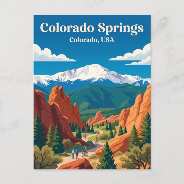 Colorado Springs Colorado Postcard (Front)