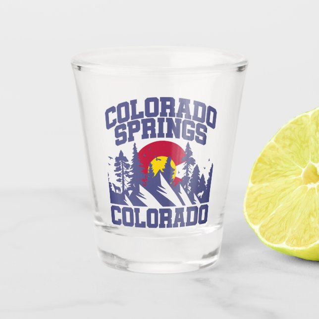 Colorado Springs,Colorado Shot Glass (Front)