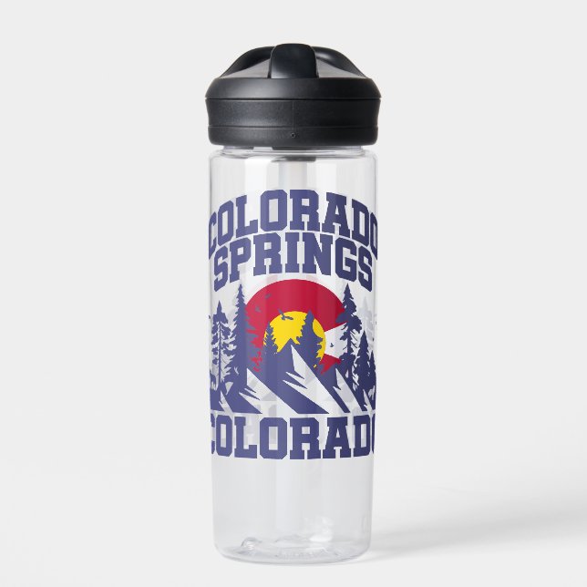 Colorado Springs,Colorado Water Bottle (Front)