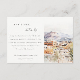 Colorado Springs, Colorado Wedding Details Enclosure Card