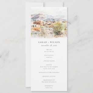 Colorado Springs, Colorado Wedding Program Invitation