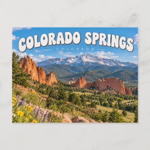 Colorado Springs Mountain Colorado Postcard