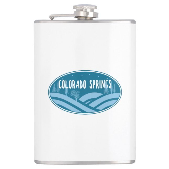 Colorado Springs Outdoors Hip Flask (Front)