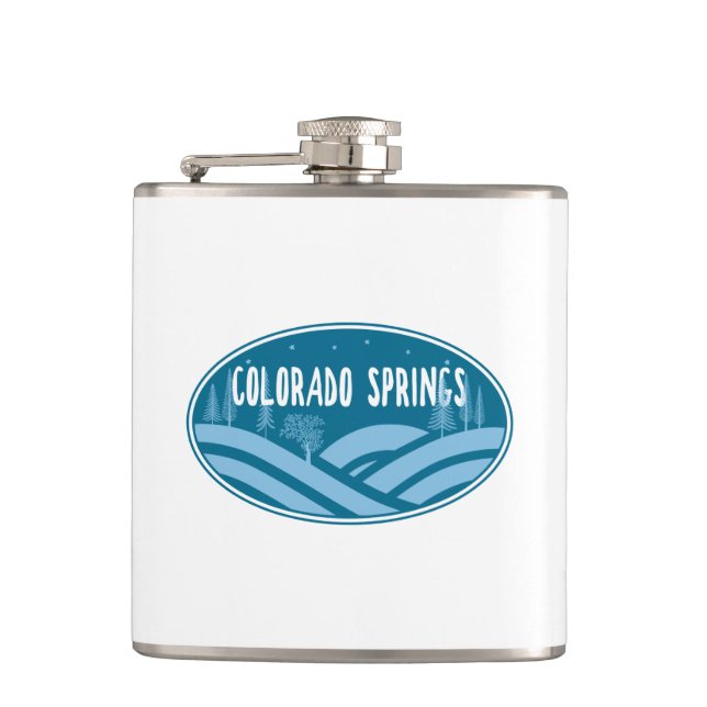 Colorado Springs Outdoors Hip Flask (Front)