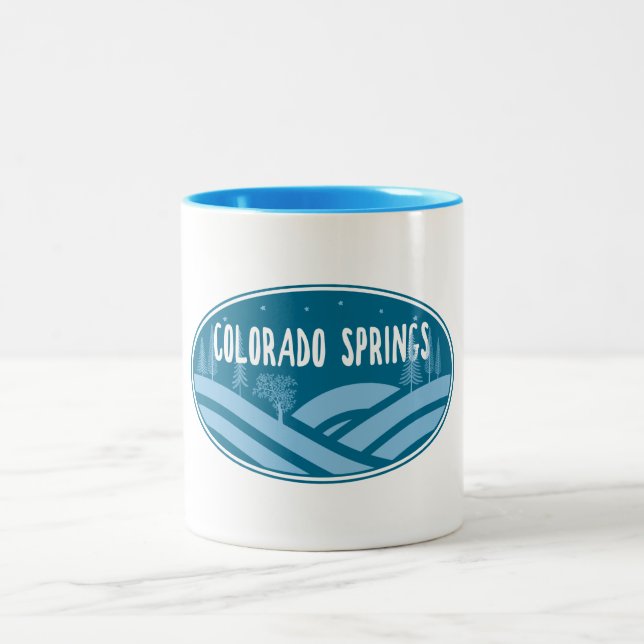 Colorado Springs Outdoors Two-Tone Coffee Mug (Center)