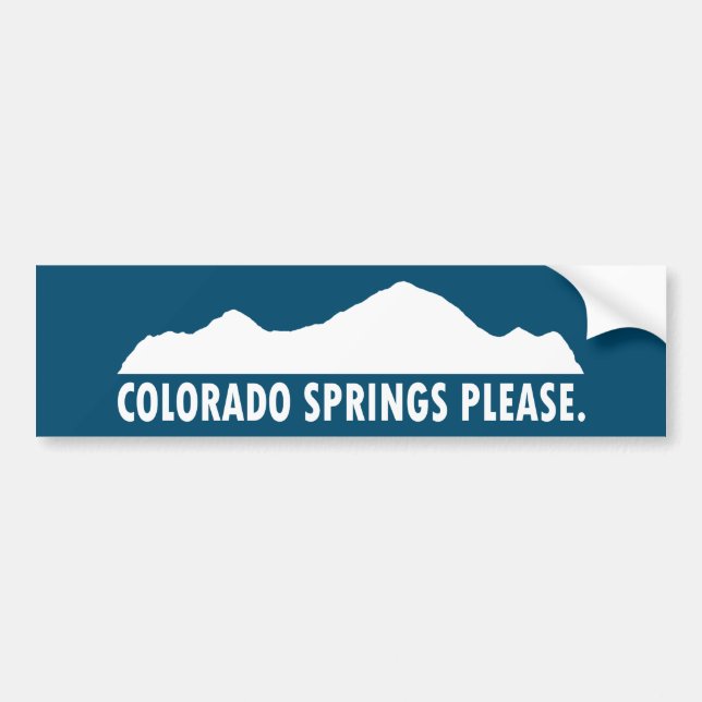 Colorado Springs Please Bumper Sticker (Front)