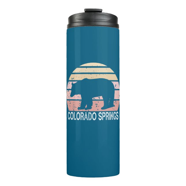 Colorado Springs Retro Bear Thermal Tumbler (Front)