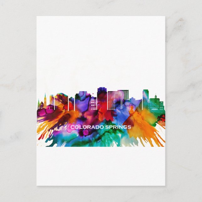 Colorado Springs Skyline Invitation Postcard (Front)