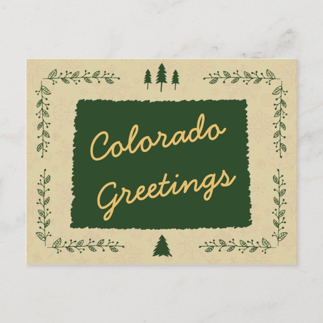 Colorado State Christmas Holiday Greetings (Front)