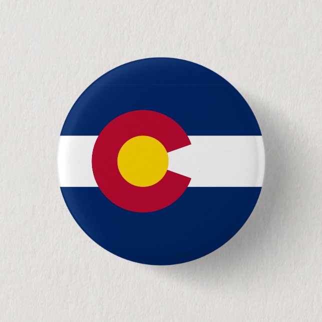 Colorado State Flag 3 Cm Round Badge (Front)