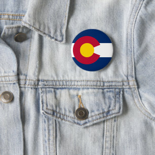 Colorado State Flag 6 Cm Round Badge
