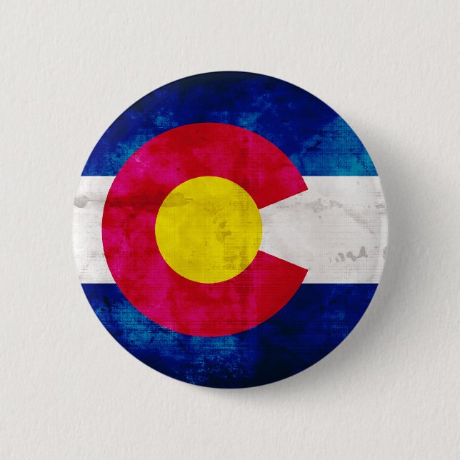 Colorado State Flag 6 Cm Round Badge (Front)