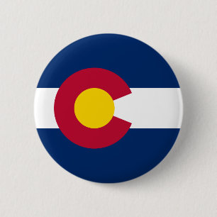 Colorado State Flag 6 Cm Round Badge