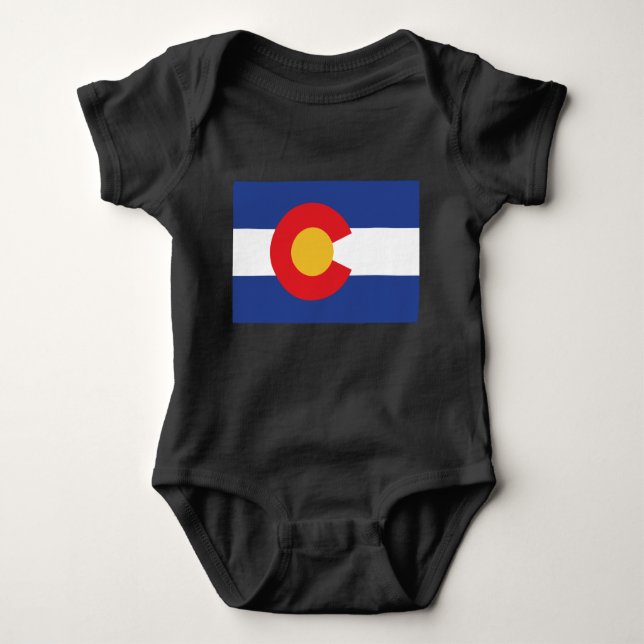 Colorado State Flag Baby Bodysuit (Front)
