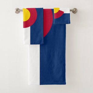Colorado State Flag Bath Towel Set