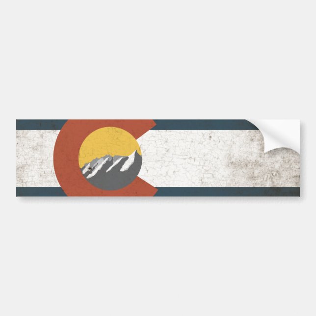 Colorado State Flag Bumper Sticker (Front)