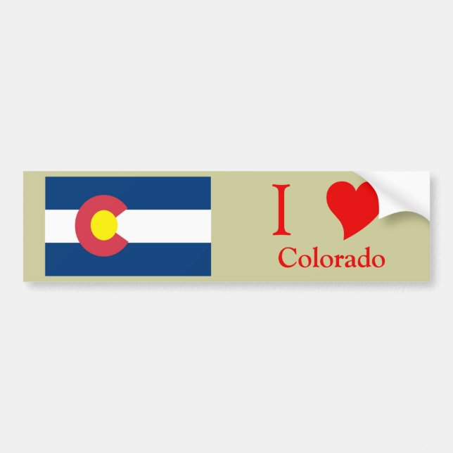 Colorado State Flag Bumper Sticker (Front)