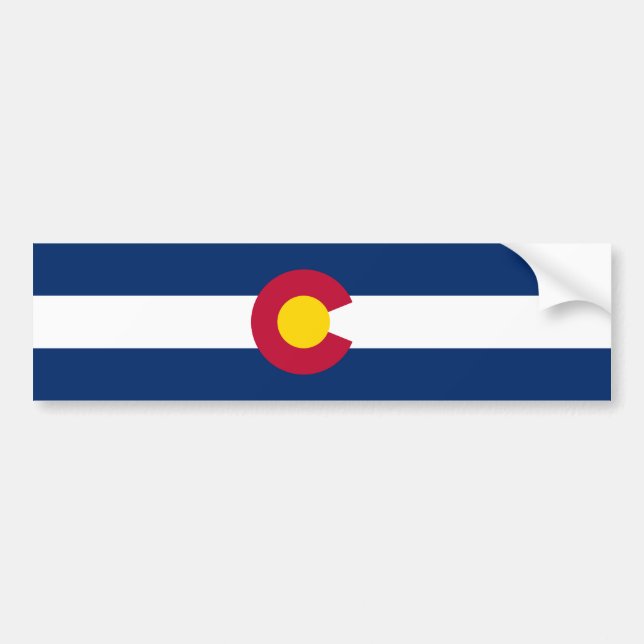 Colorado State Flag Bumper Sticker (Front)