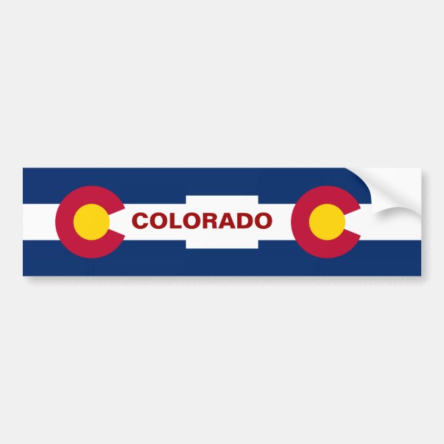 Colorado State Flag Bumper Sticker (Front)
