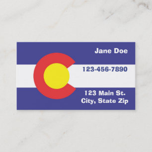 Colorado State Flag Business Cards