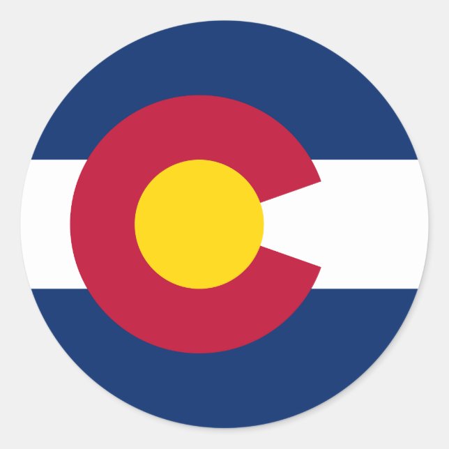 Colorado State Flag Classic Round Sticker (Front)