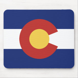 Colorado state flag computer mouse pad