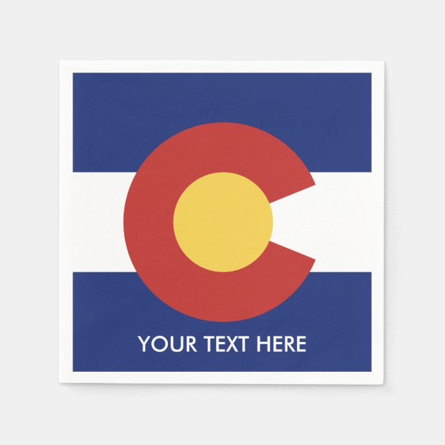 Colorado state flag custom party napkins (Front)
