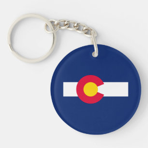 Colorado State Flag Design Key Ring