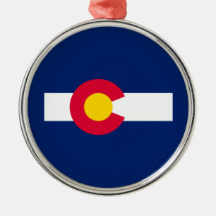 Colorado State Flag Design Metal Tree Decoration